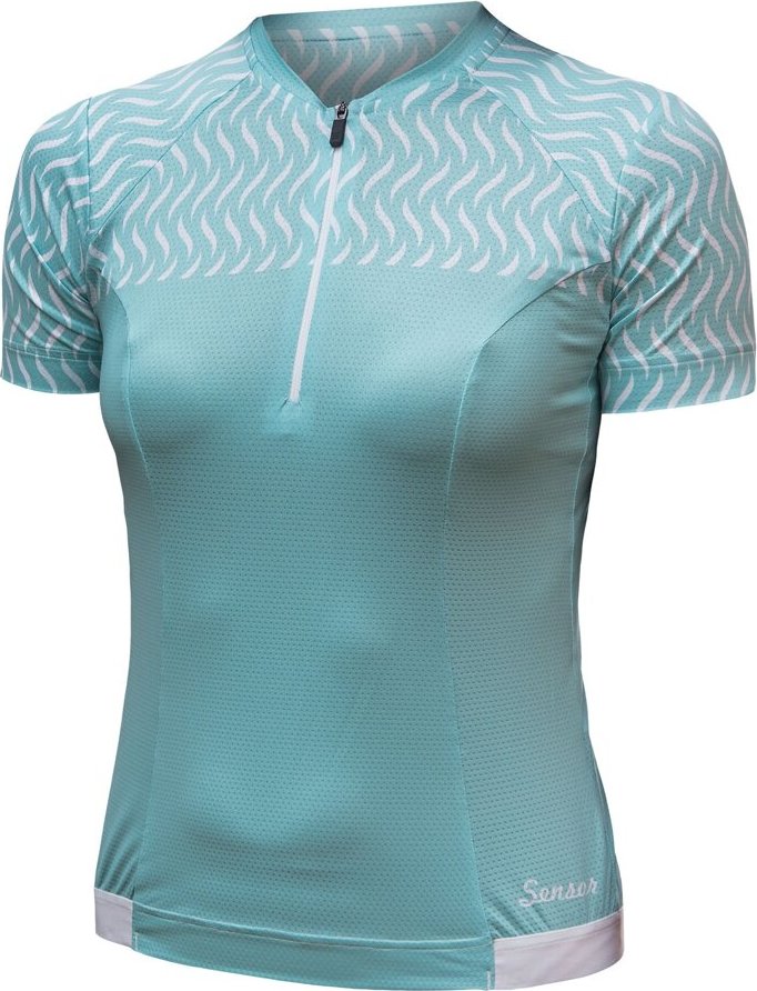 Dámský cyklistický dres SENSOR Cyklo Tour mint wave Velikost: XL, Barva: Zelená