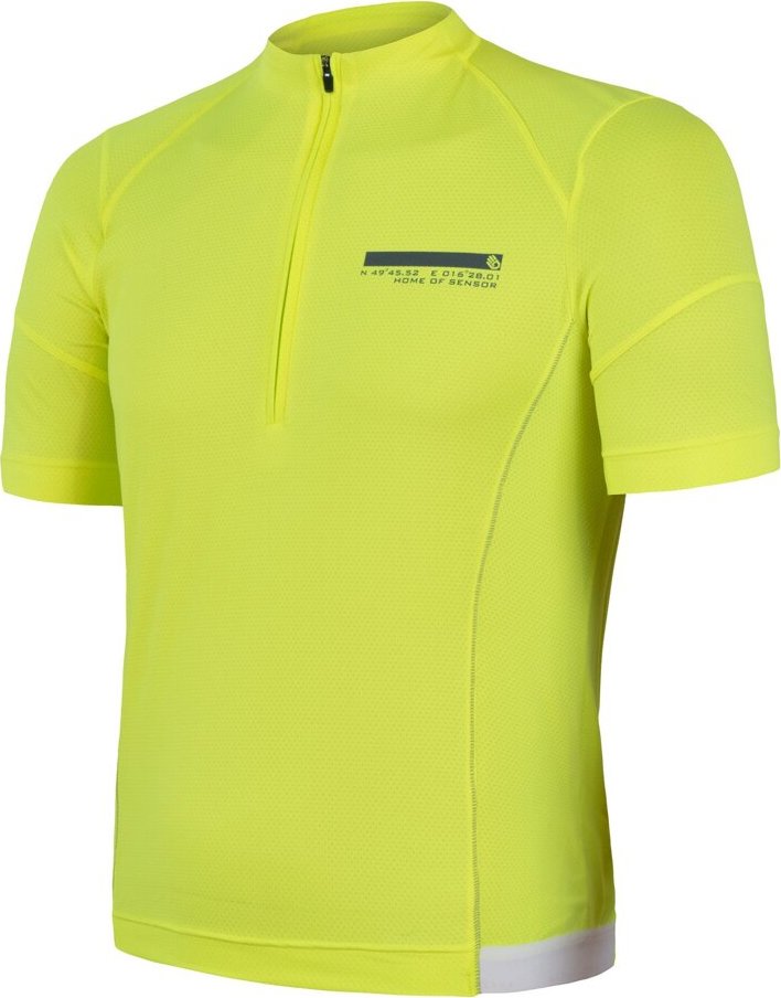 Pánský cyklistický dres SENSOR Coolmax Enty neon yellow Barva: žlutá, Velikost: S