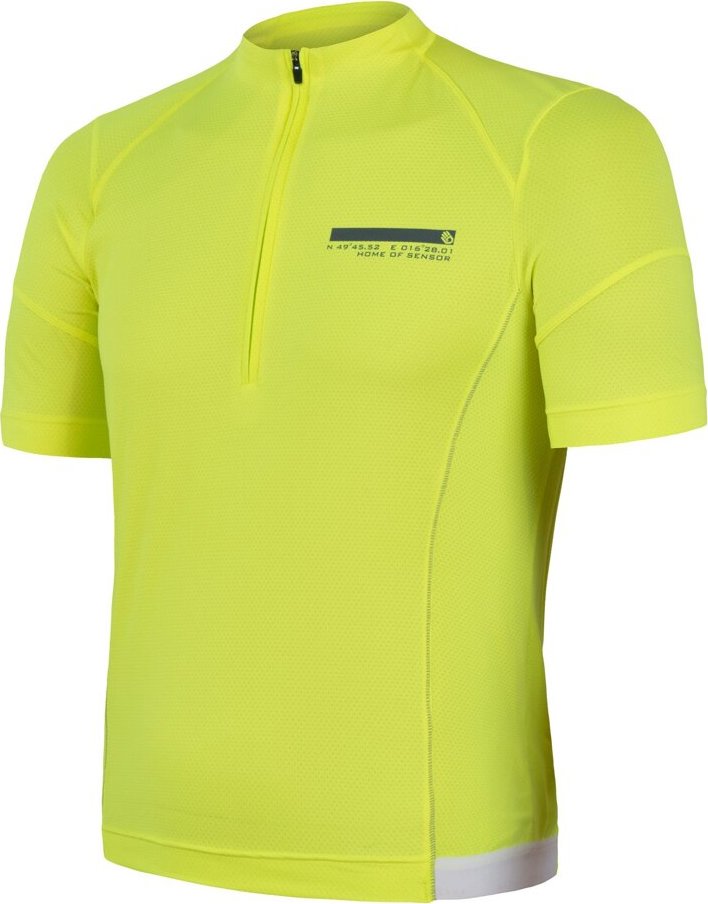 Pánský cyklistický dres SENSOR Coolmax Enty neon yellow Velikost: S, Barva: žlutá