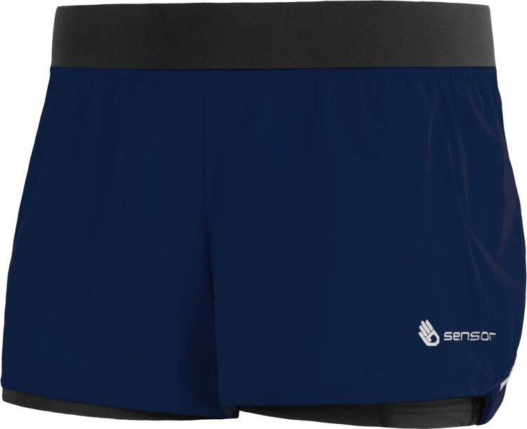 Dámské běžecké šortky SENSOR TRAIL deep blue Velikost: XL, Barva: Modrá