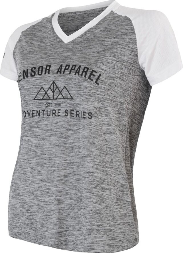 Dámský cyklistický dres SENSOR Cyklo Charger šedá/bílá Barva: šedá, Velikost: M