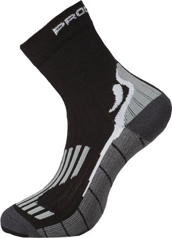 Vysoké běžecké ponožky PROGRESS Running High Sox černá/šedá Velikost: 39-42