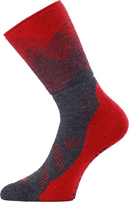 Merino ponožky LASTING Fwn červené Velikost: (34-37) S
