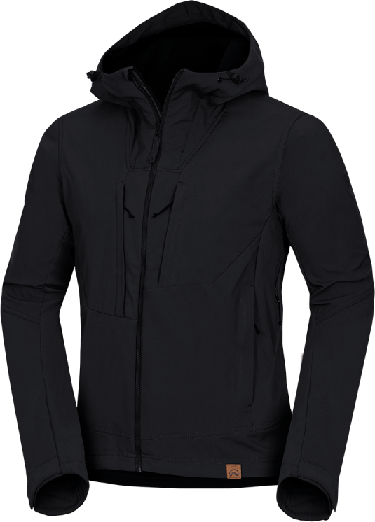 Pánská softshellová bunda NORTHFINDER August černá Velikost: 2XL