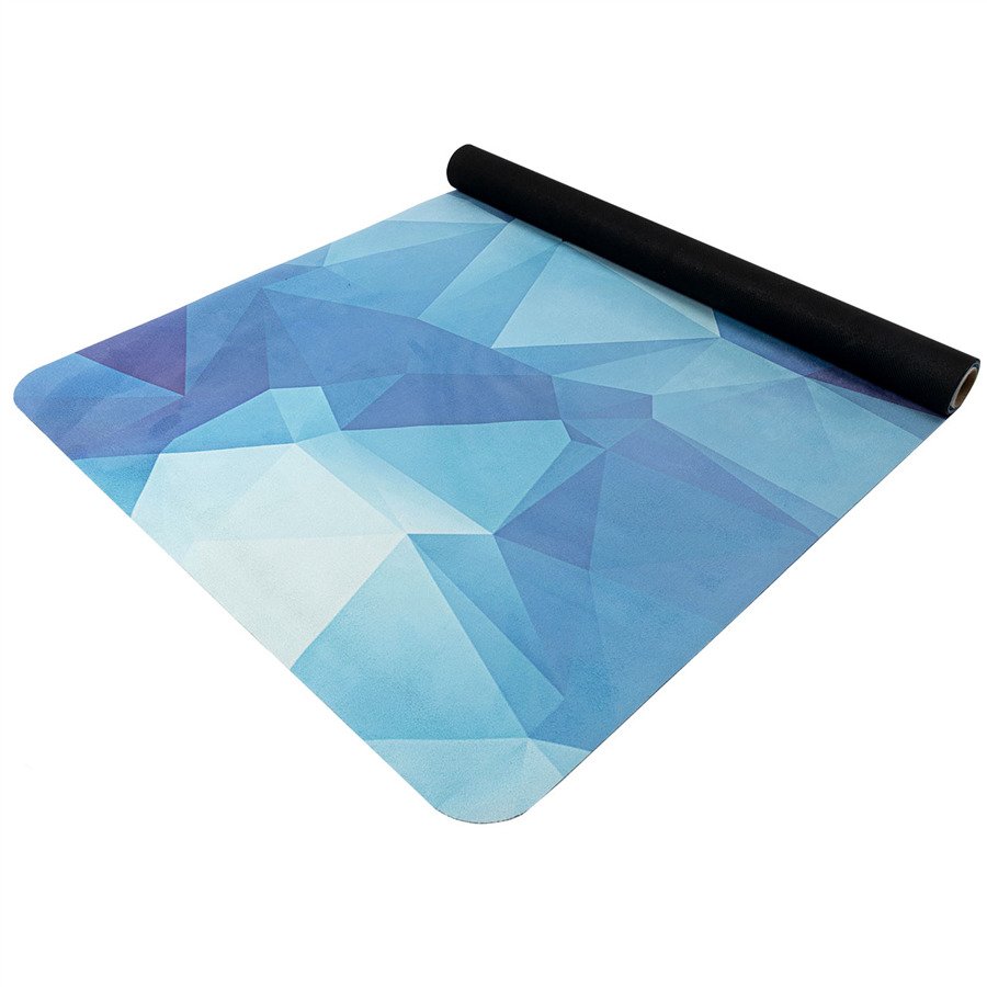 Yoga mat YATE přírodní guma, vzor K, 1 mm - modrá krystal