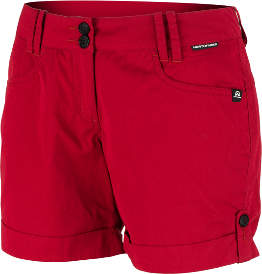 Dámské bavlněné šortky NORTHFINDER Maggie červené Velikost: XL