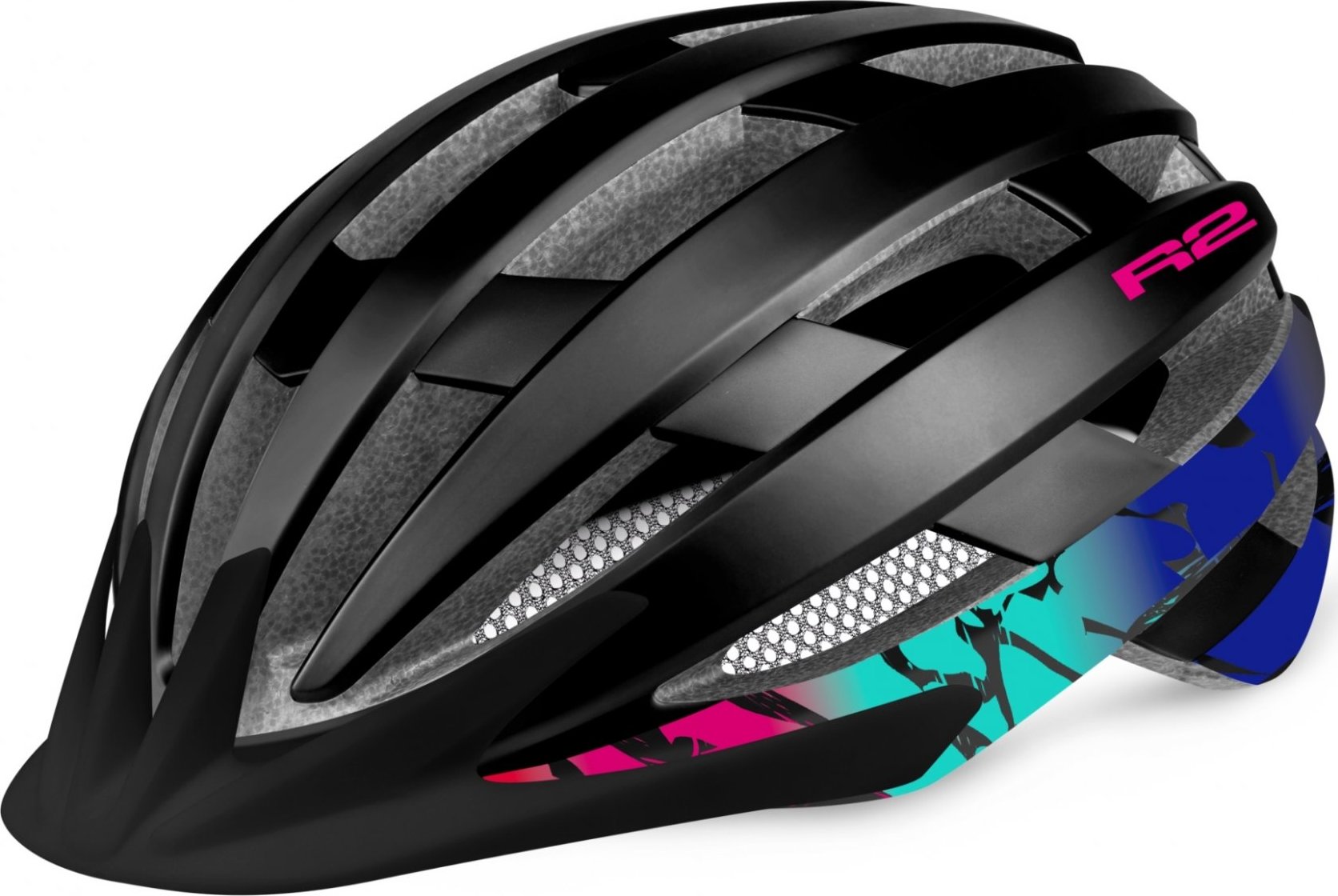 Cyklistická helma R2 Ventu černá/růžová Velikost: M