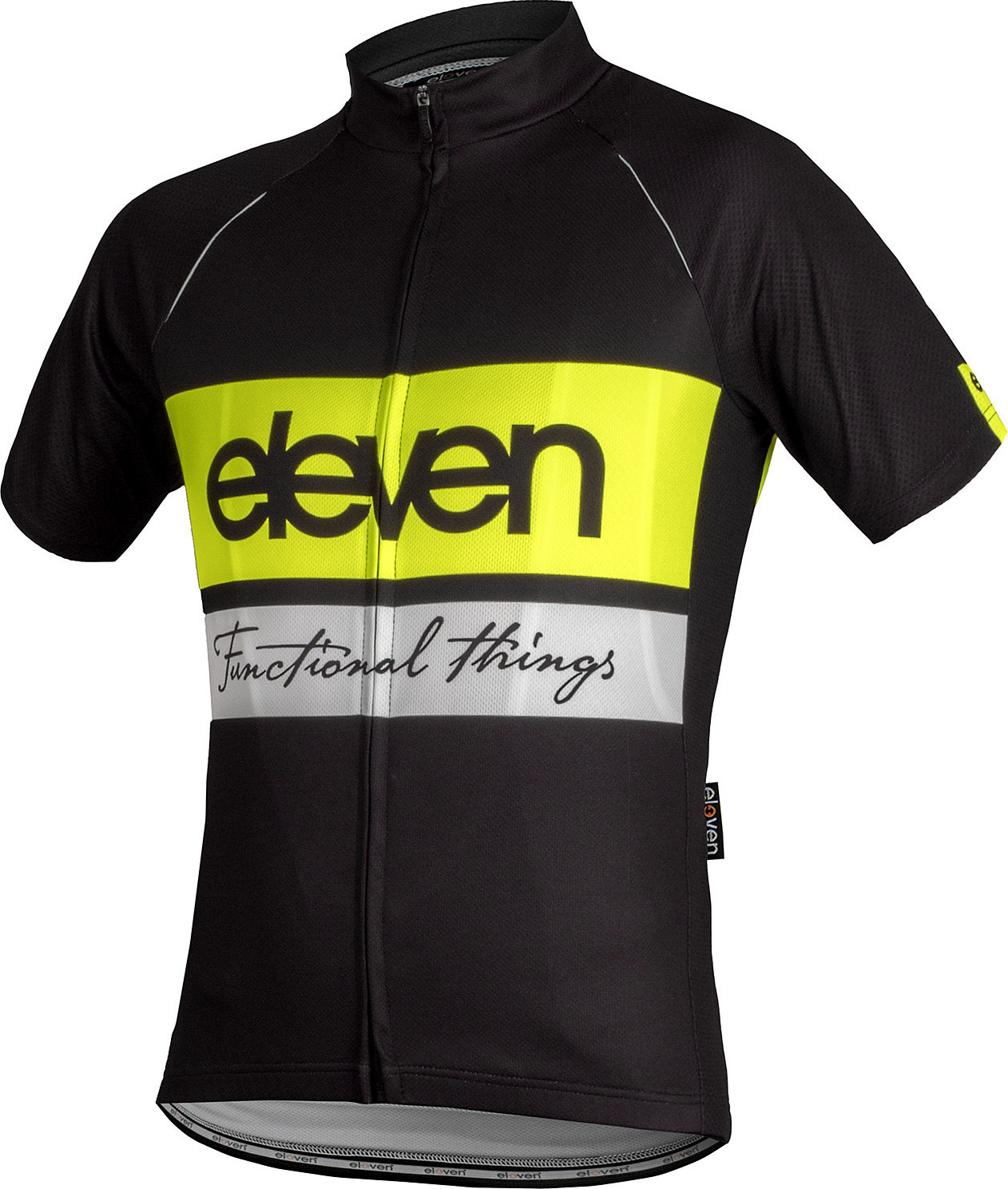 Pánský cyklistický dres ELEVEN Horizontal Fluo Velikost: S