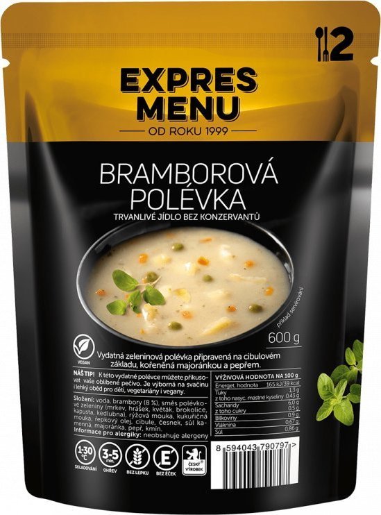 Bramborová polévka EXPRES MENU (2 porce)
