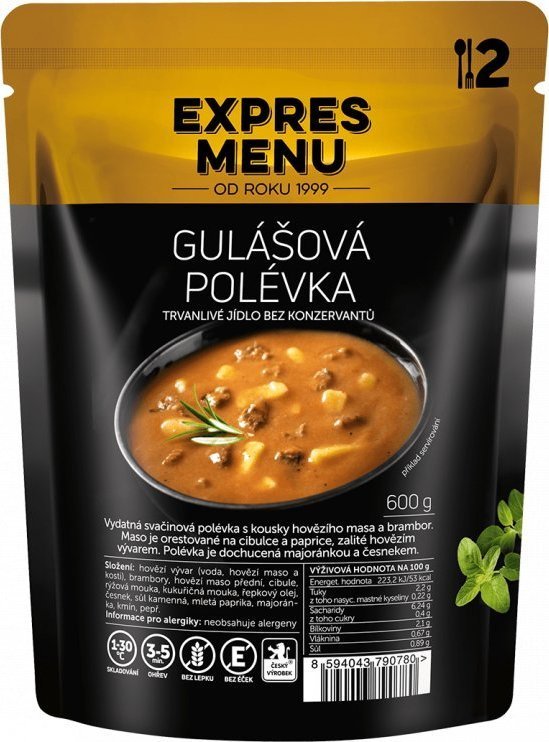 Gulášová polévka EXPRES MENU (2 porce)