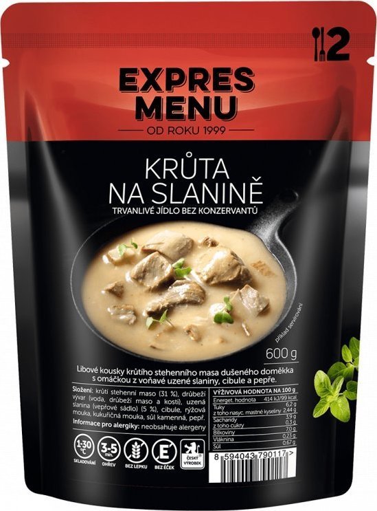 Krůta na slanině EXPRES MENU (2 porce)