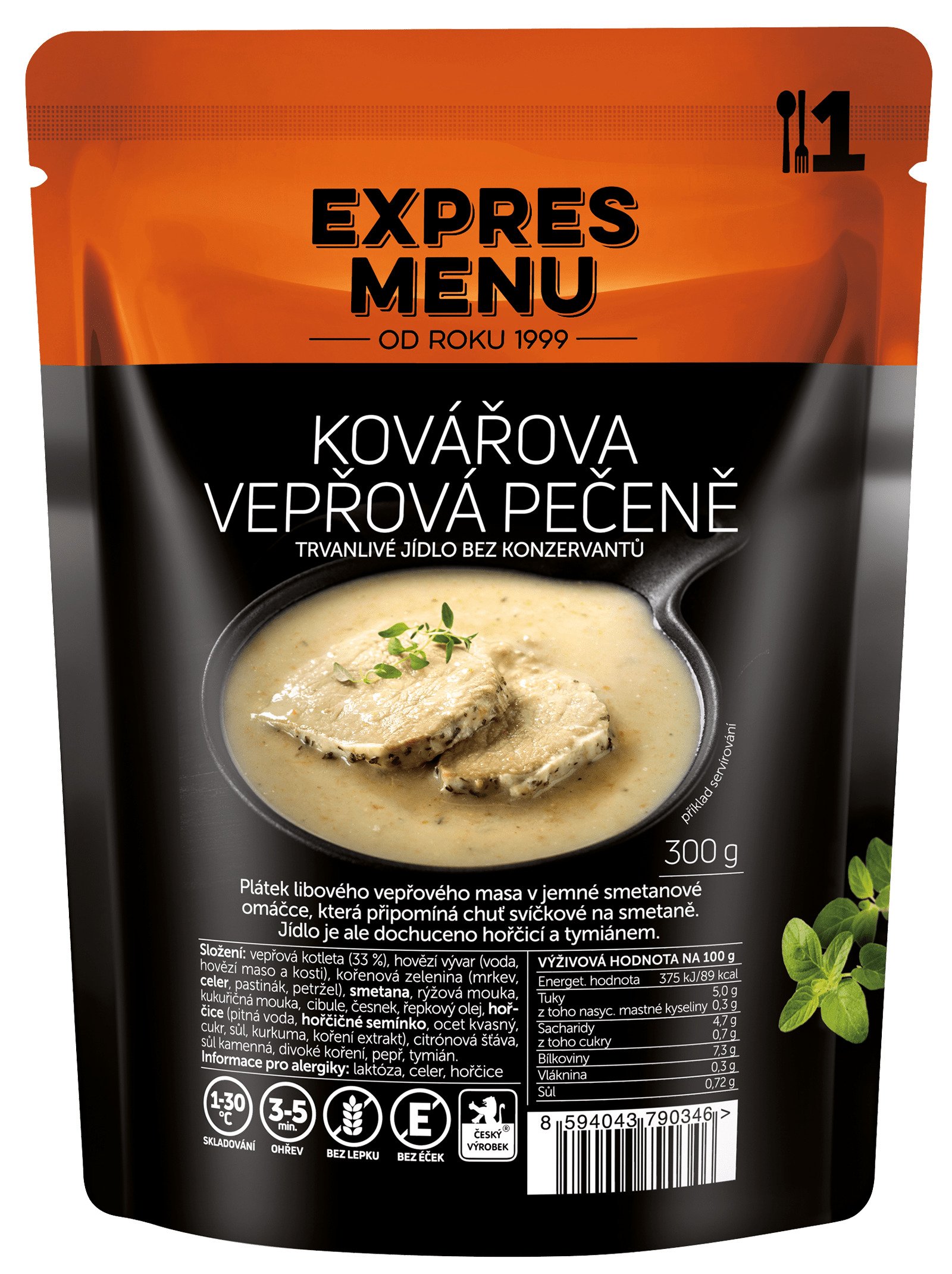 Kovářova vepřová pečeně EXPRES MENU (1 porce)