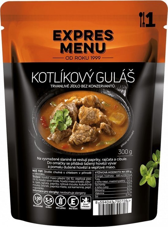 Kotlíkový guláš EXPRES MENU (1 porce)