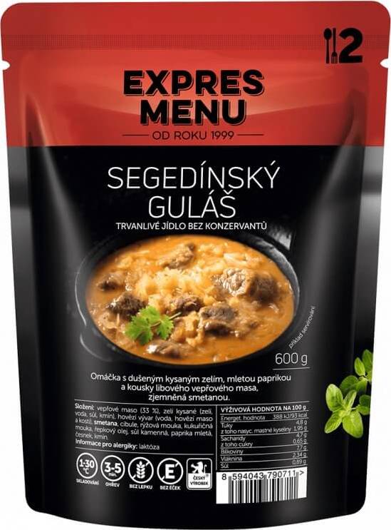 Segedínský guláš EXPRES MENU (2 porce)