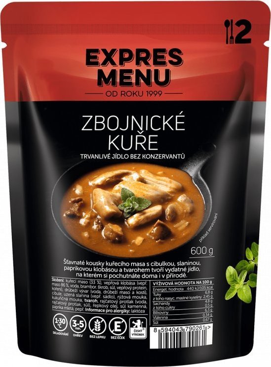 Zbojnické kuře EXPRES MENU (2 porce)