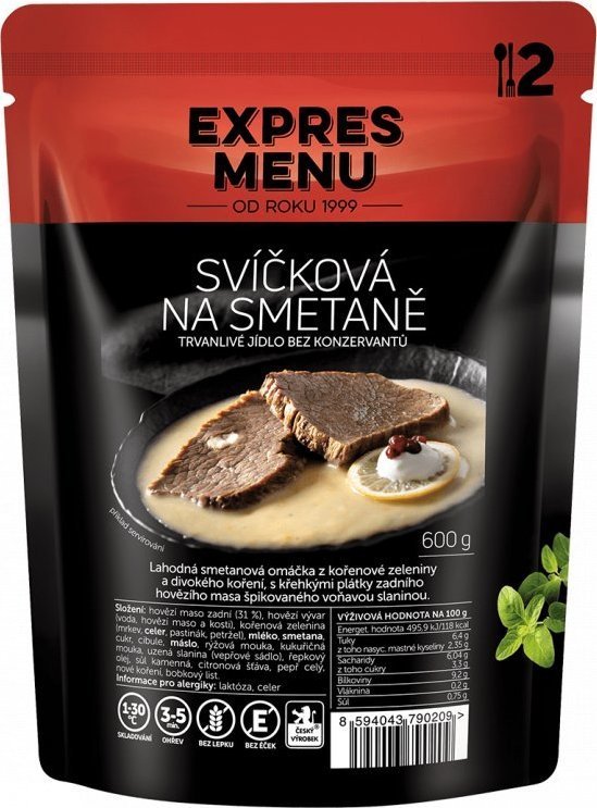 Svíčková na smetaně EXPRES MENU (2 porce)