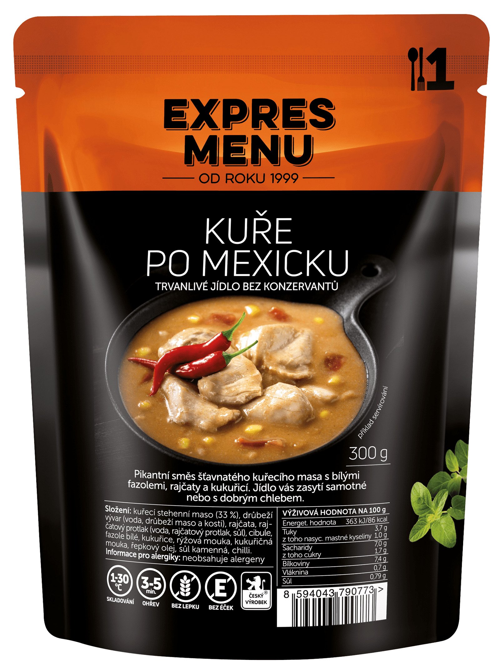 Kuře po mexicku EXPRES MENU (1 porce)