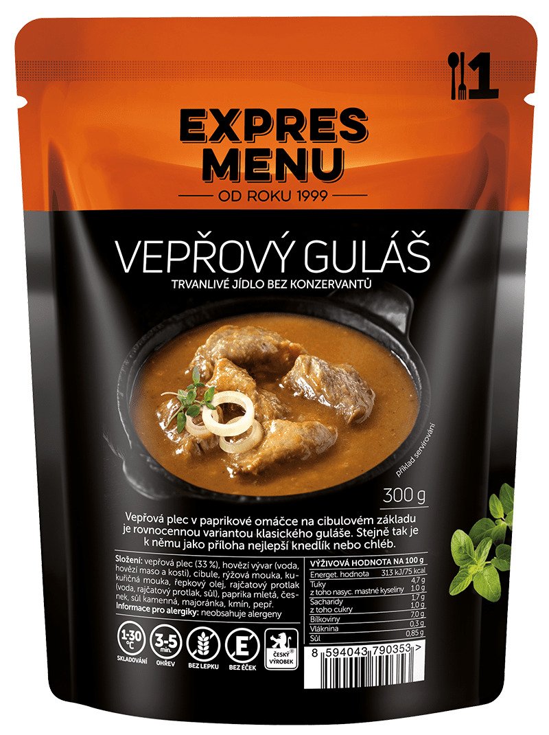 Vepřový guláš EXPRES MENU (1 porce)