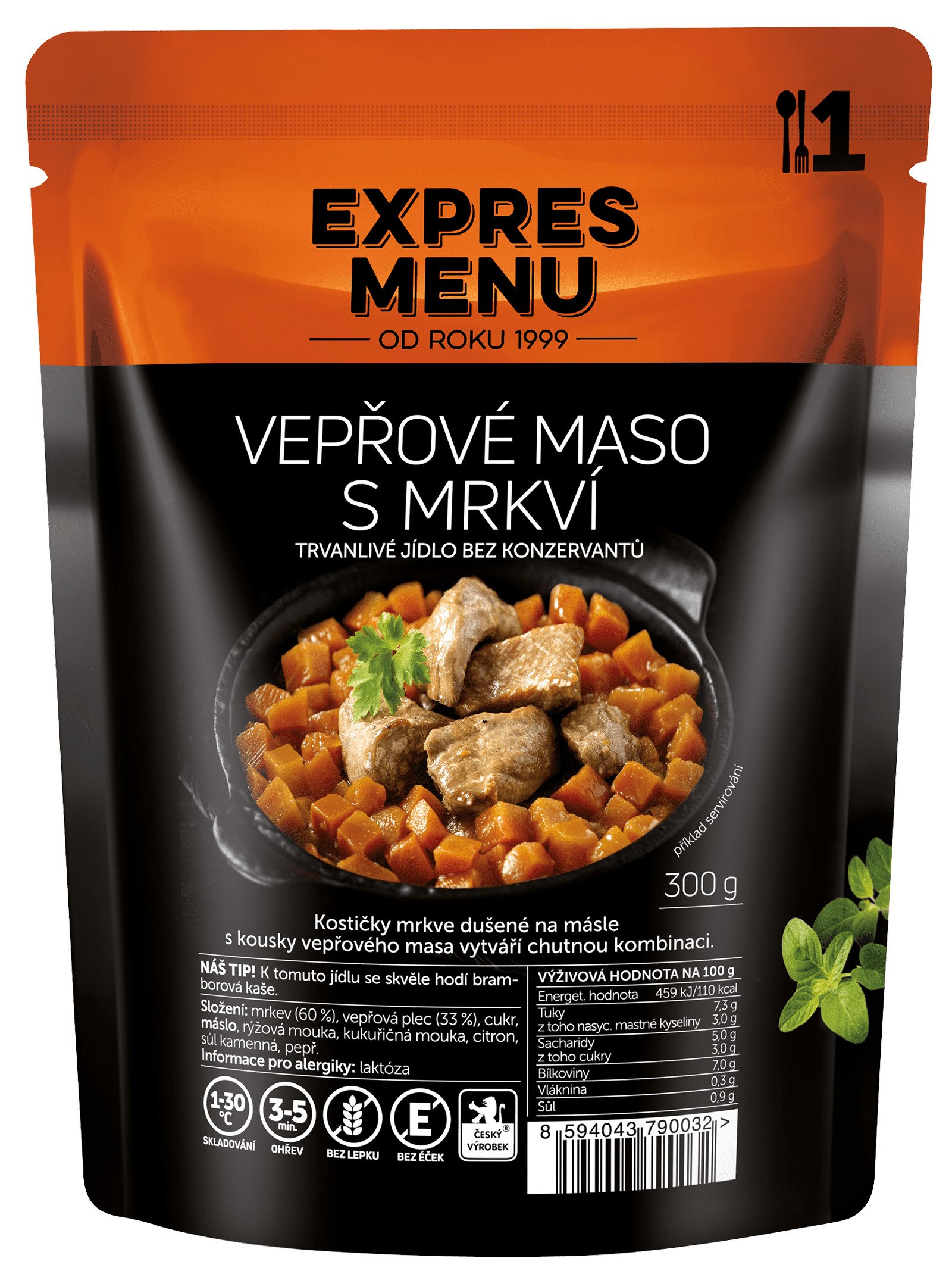 Vepřové maso s mrkví EXPRES MENU (1 porce)