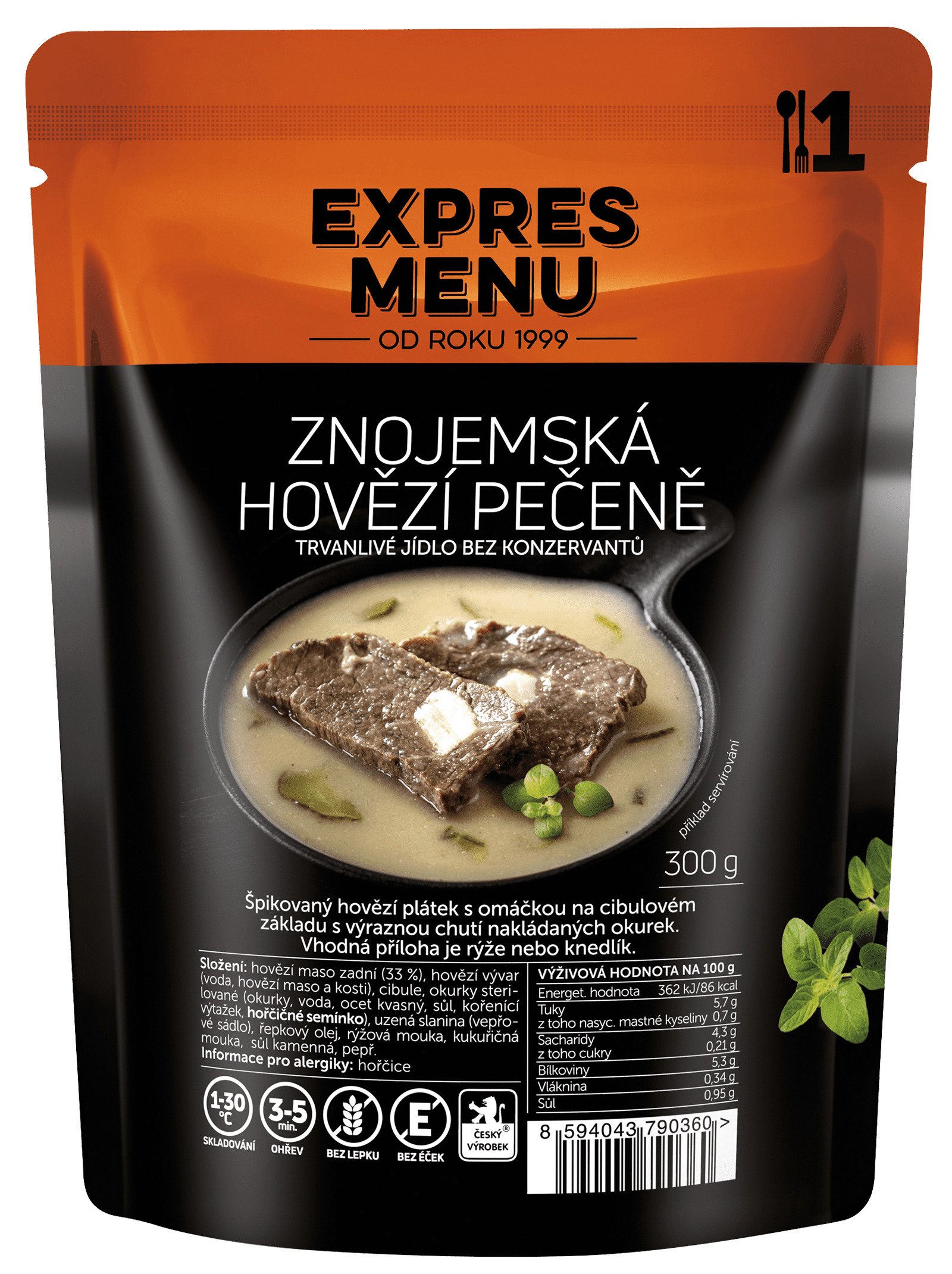 Znojemská hovězí pečeně EXPRES MENU (1 porce)