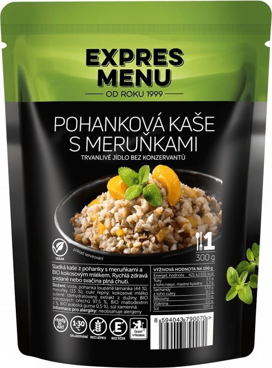 Pohanková kaše s meruňkami EXPRES MENU (1 porce)