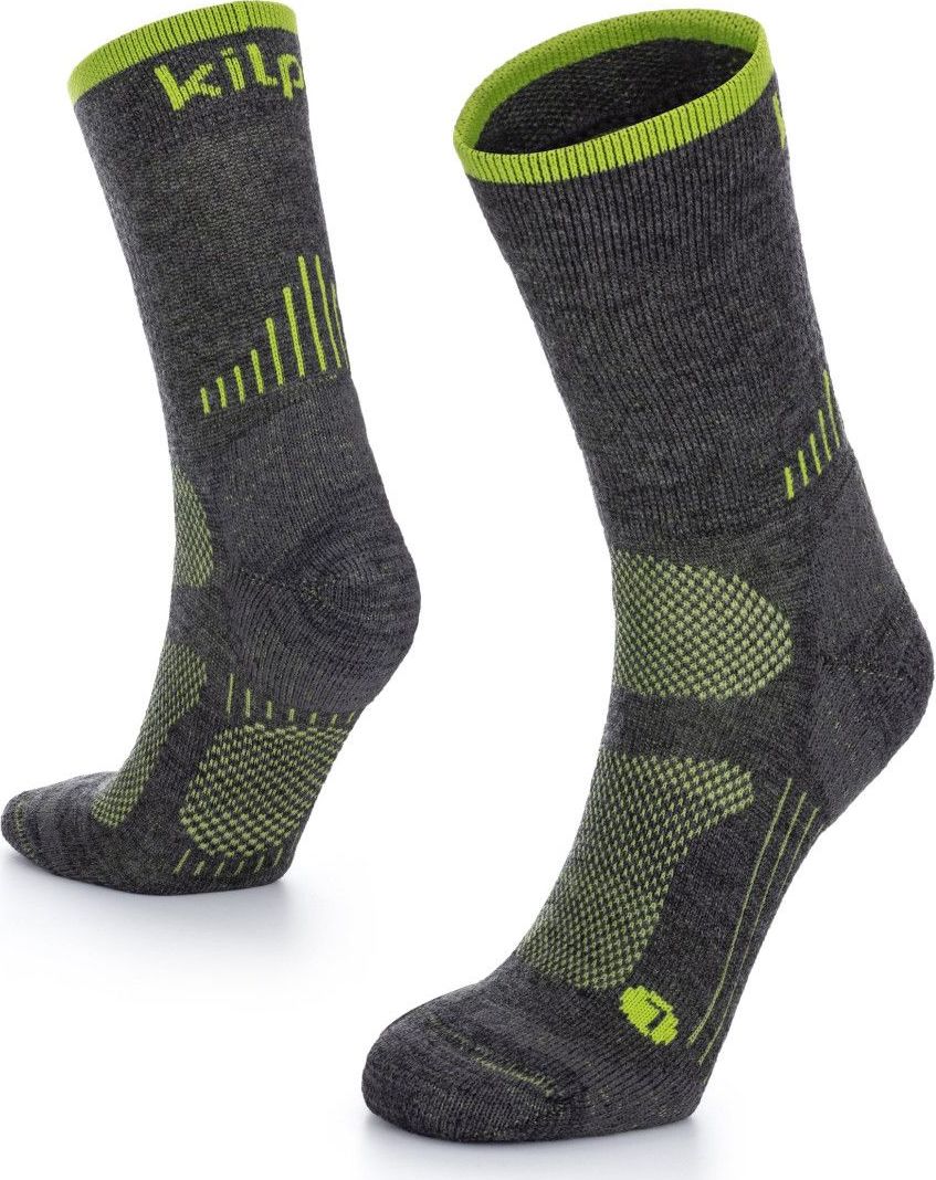 Unisex outdoorové ponožky KILPI Mirin zelené Velikost: 35