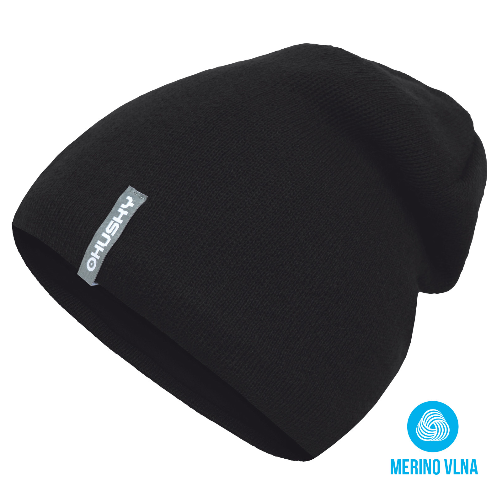 Pánská merino čepice HUSKY Merhat 3 černá Velikost: L-XL