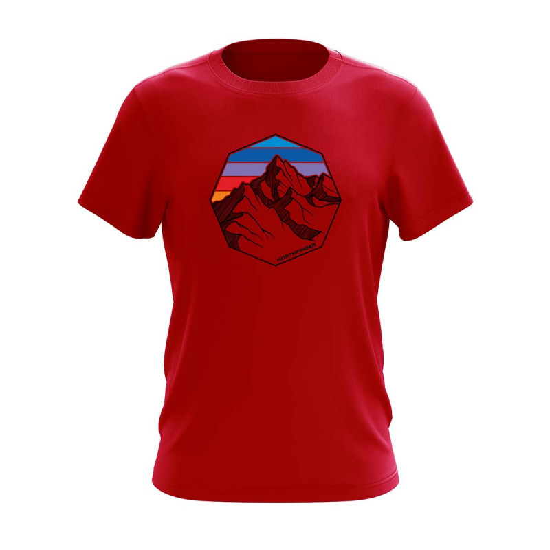 Pánské bavlněné triko NORTHFINDER Eduard červené Velikost: L