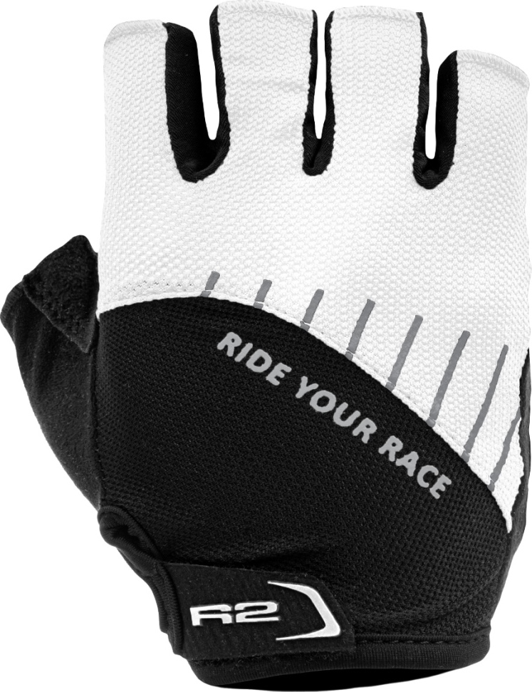 Cyklistické rukavice R2 Vouk černá/bílá Velikost: XS