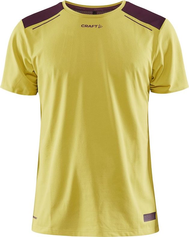 Pánské ultralehké běžecké triko CRAFT Pro Hypervent SS žluté Velikost: M