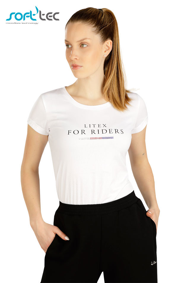 Dámské triko LITEX FOR RIDERS s krátkým rukávem bílá Velikost: M, Barva: Bílá