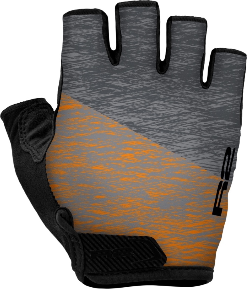 Cyklistické rukavice R2 Spike šedá/oranžová Velikost: S