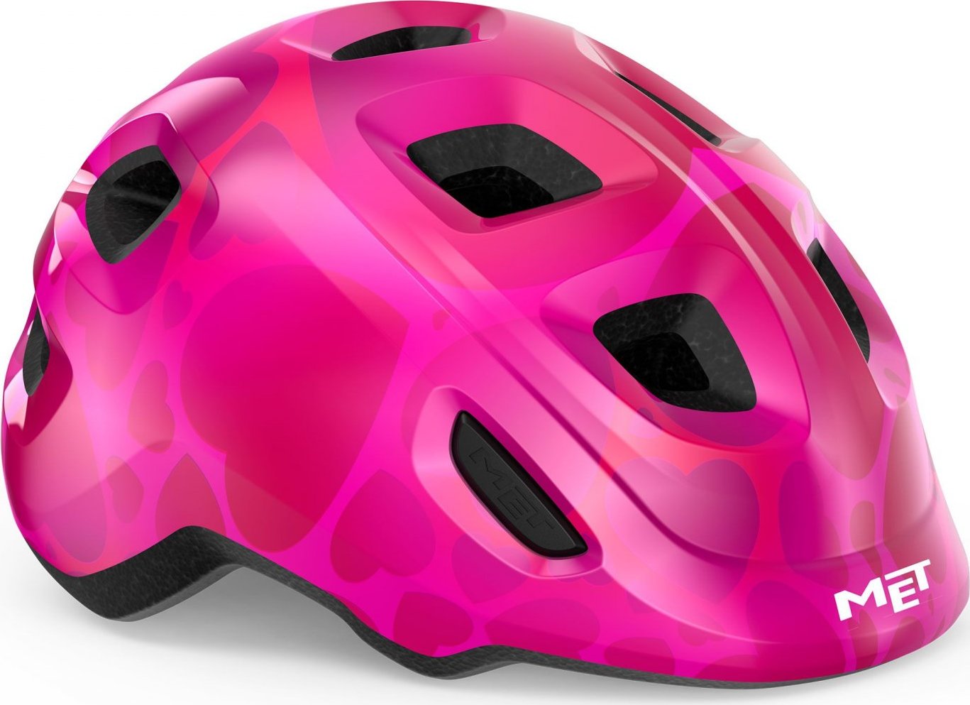 MET přilba HOORAY dětská růžová srdce -52/55