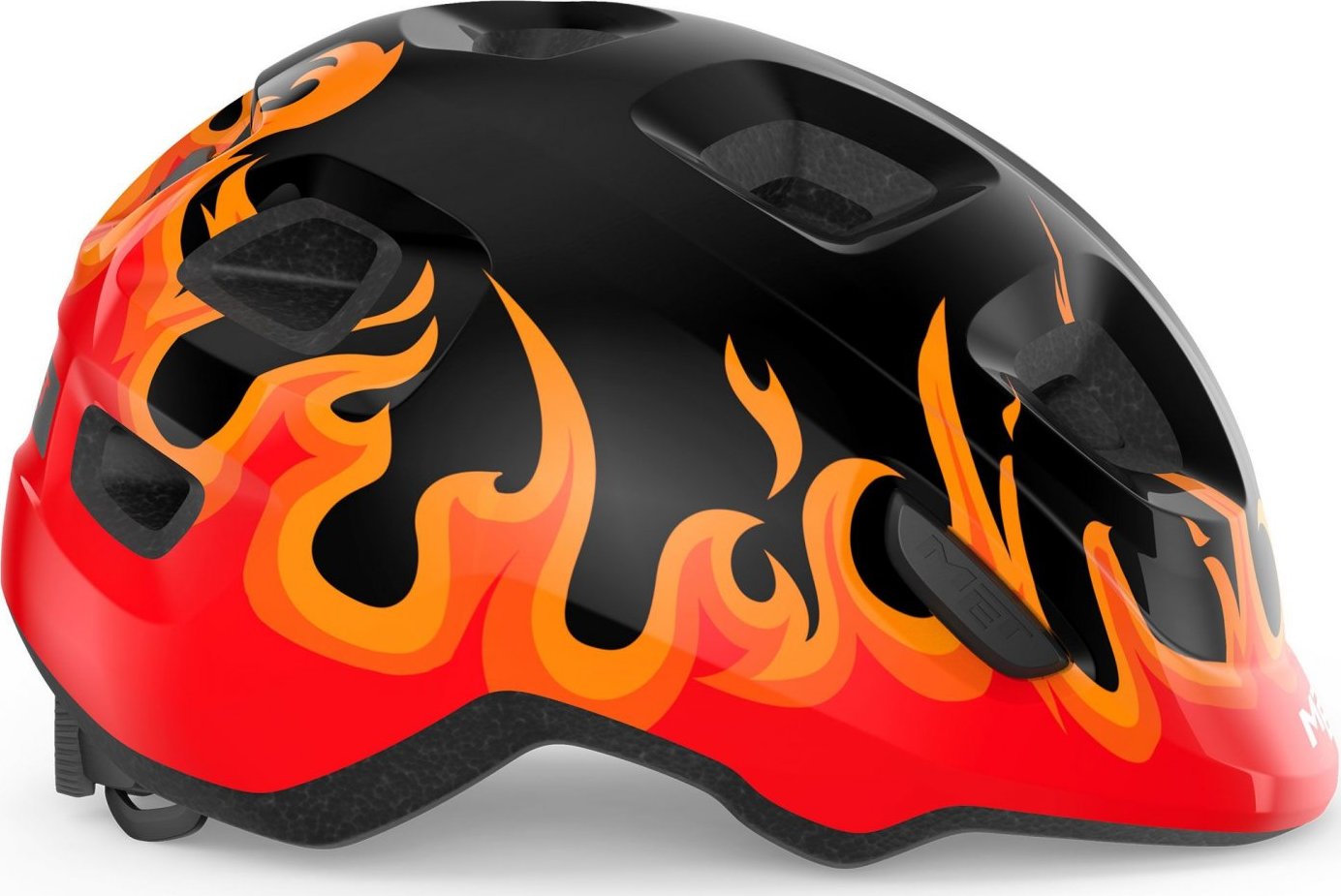 MET přilba HOORAY dětská černá plameny -52/55
