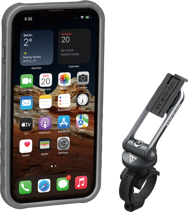 TOPEAK obal RIDECASE pro iPhone 13 černá/šedá