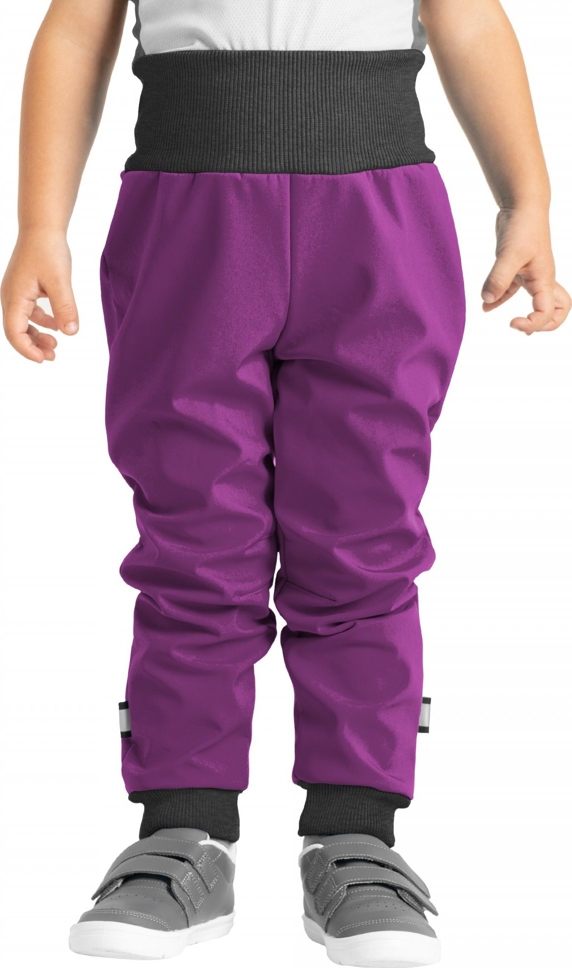 Batolecí softshellové kalhoty UNUO s fleecem Street, Ostružinová Velikost: 86/92