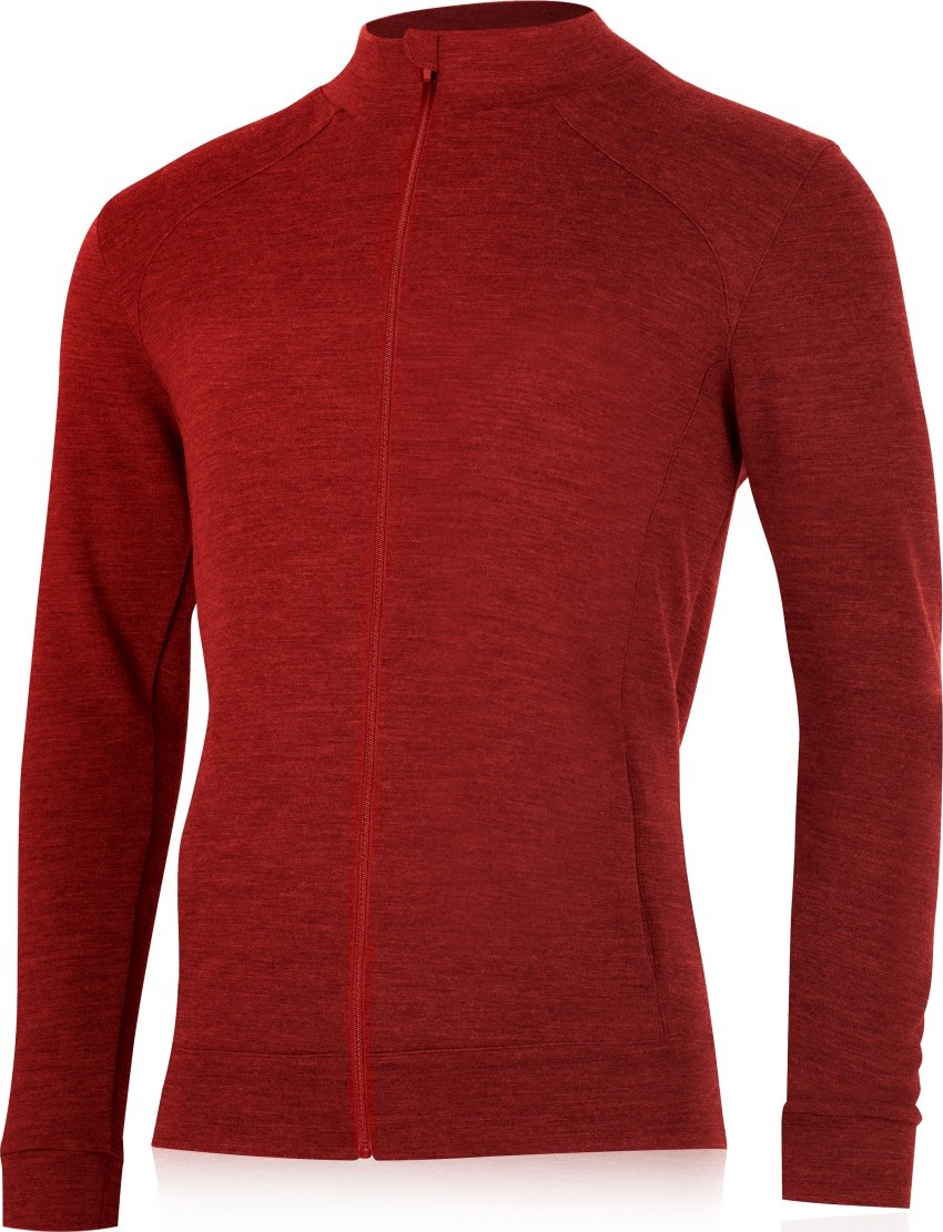 Pánská merino mikina LASTING Sarmin červená Velikost: XXL
