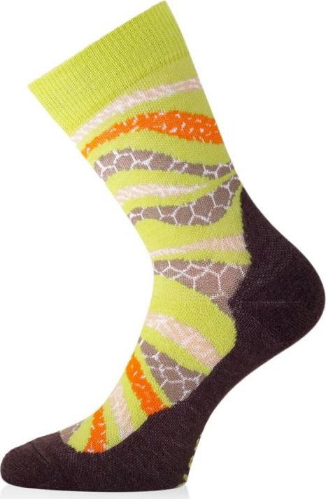 Unisex merino ponožky LASTING Wlf zelené Velikost: (38-41) M