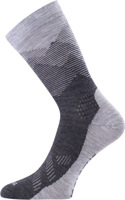 Unisex merino ponožky LASTING Fwr šedé Velikost: (42-45) L