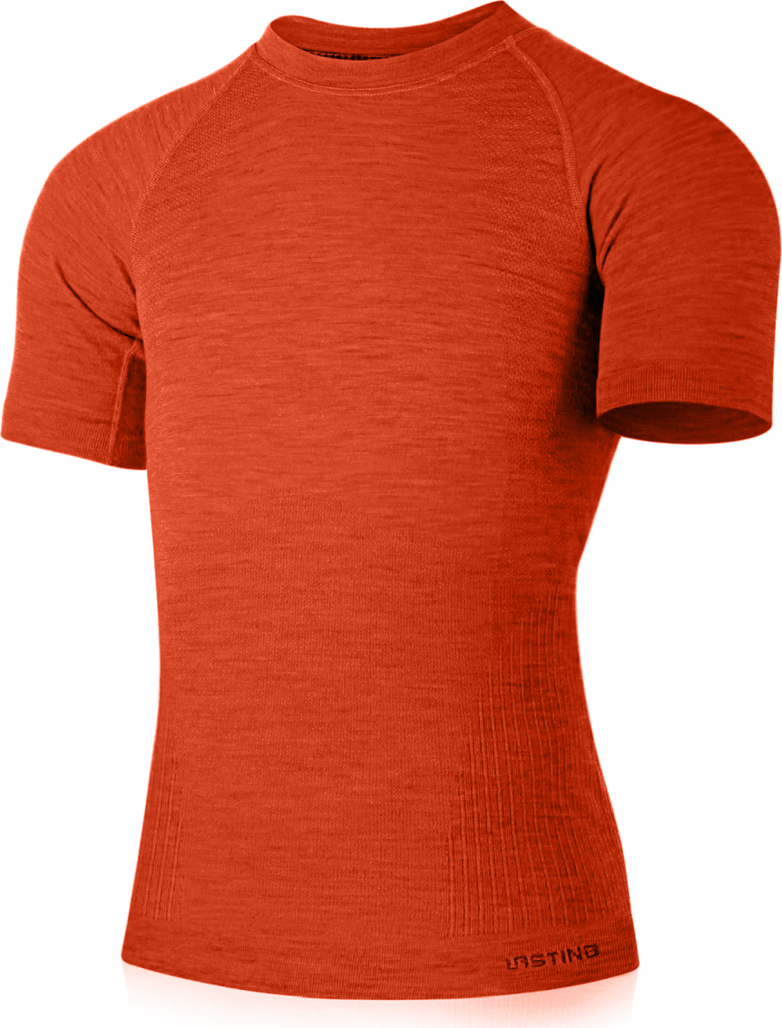 Pánské merino triko LASTING Mabel oranžové Velikost: S/M