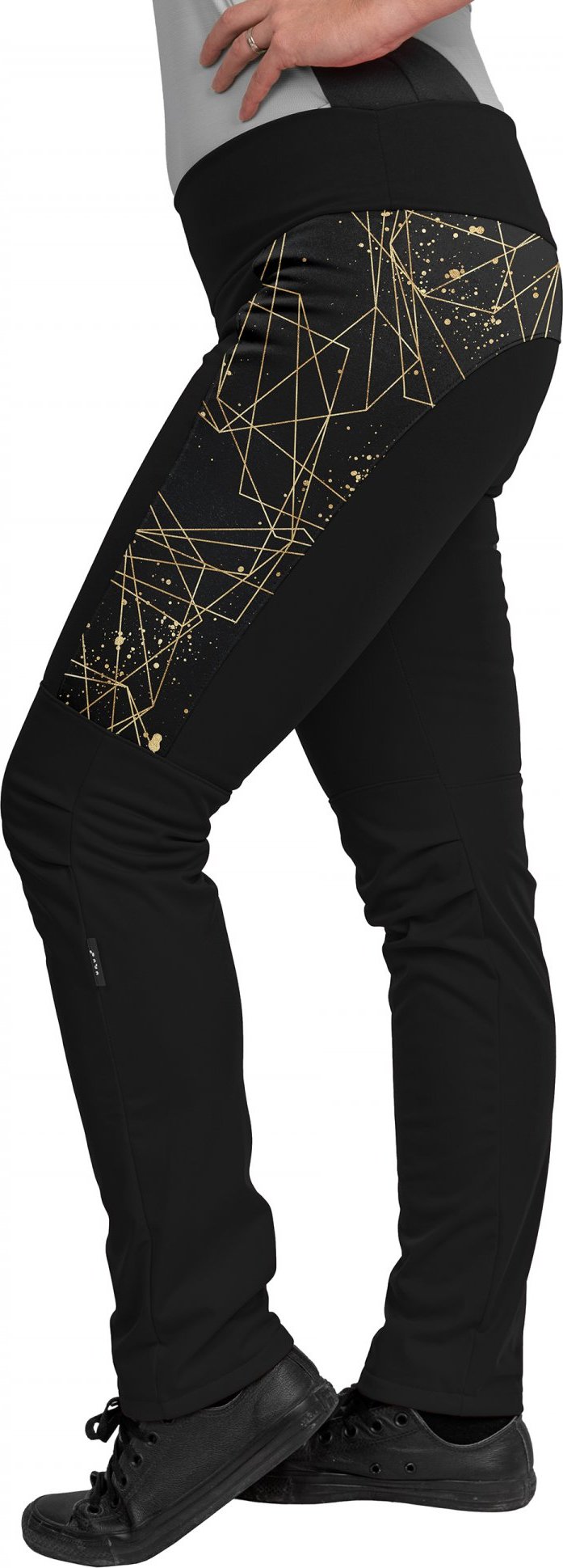 Dámské softshellové kalhoty s fleecem UNUO Action černé Velikost: XXL