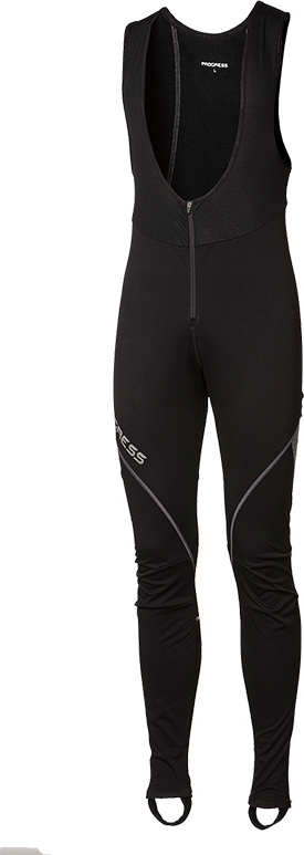 Pánské zimní elastické kalhoty PROGRESS Snowbull Bib černé Velikost: XXL