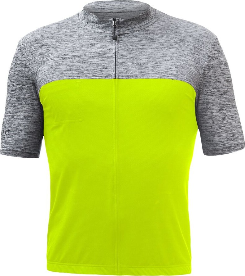 Pánský cyklistický dres SENSOR Cyklo Motion neon yellow/šedá Velikost: S, Barva: žlutá