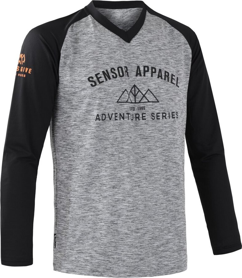 Pánský cyklistický dres SENSOR Cyklo Charger šedá/černá Barva: černá, Velikost: S