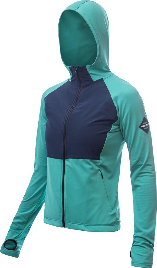 Dámská sportovní bunda SENSOR Coolmax Thermo sea green/deep blue Velikost: XL, Barva: Zelená