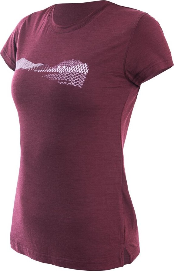 Dámské termo triko SENSOR Merino Air PT Hills port red Barva: červená, Velikost: XXL