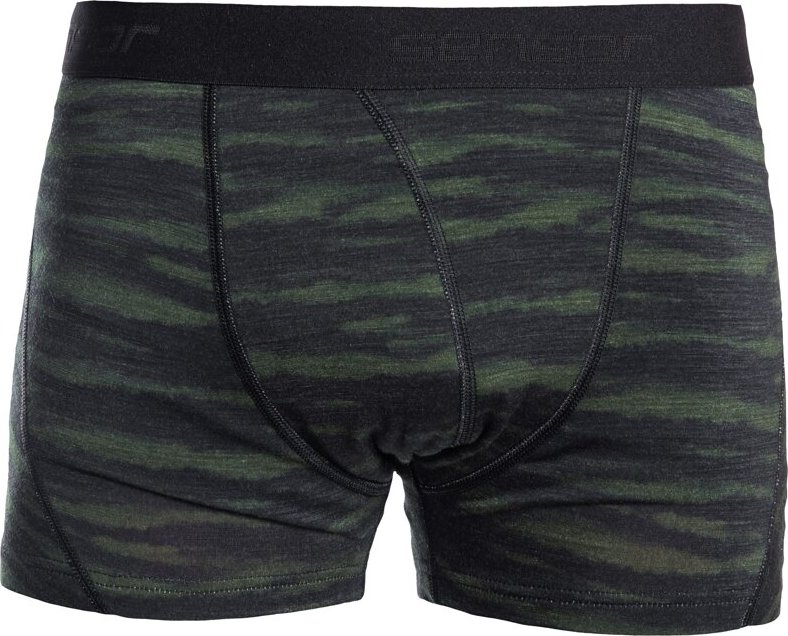 Pánské termo trenky SENSOR Merino Impress černá/batik Barva: černá, Velikost: L