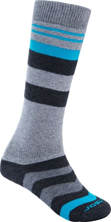 Dětské merino ponožky SENSOR Slope šedá/černá/tyrkys Velikost: 3/5, Barva: šedá