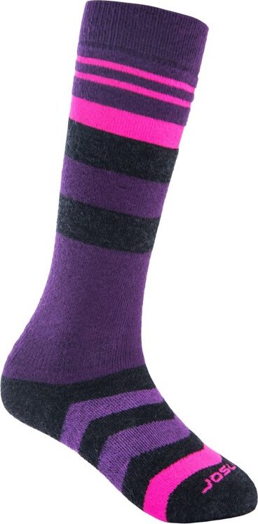 Dětské merino ponožky SENSOR Slope černá/růžová/fialová Velikost: 3/5, Barva: růžová