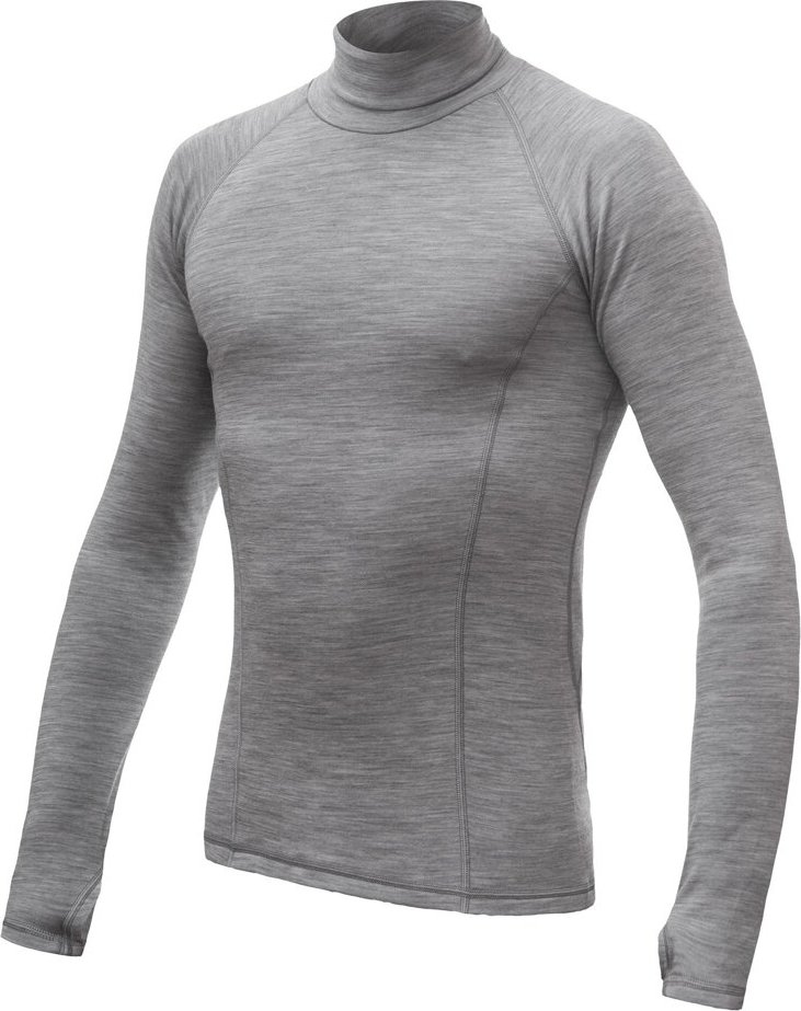 Pánské termo triko SENSOR Merino Bold roll neck cool gray Velikost: M, Barva: šedá